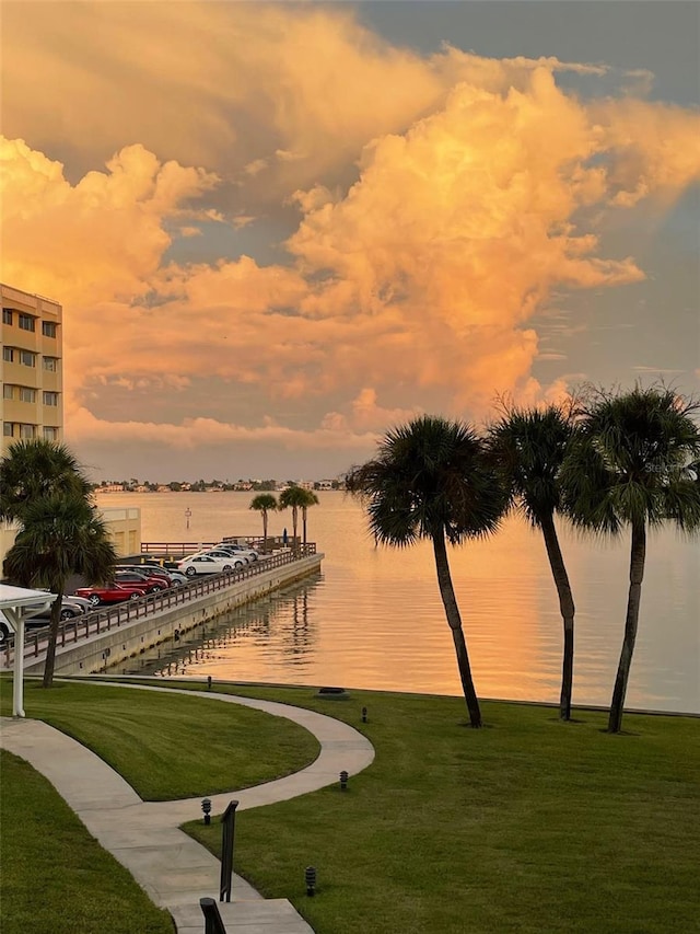 100 Bluff View Dr Unit 511C, Belleair Bluffs, FL 33770 - water view featuring a dock