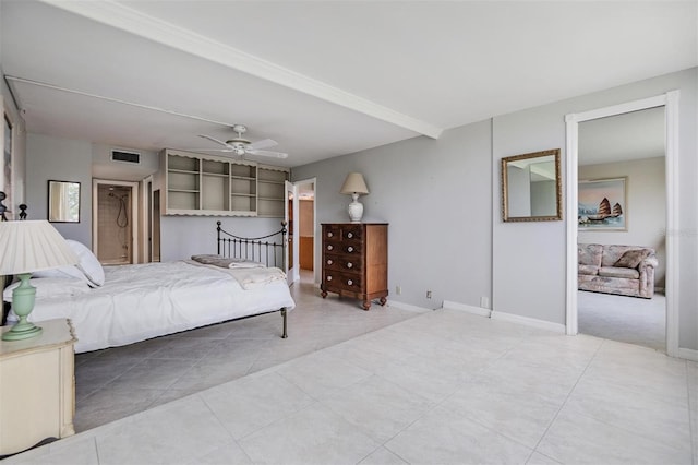 2621 Cove Cay Dr Unit 302, Clearwater, FL 33760 - bedroom with tile patterned floors and a ceiling fan