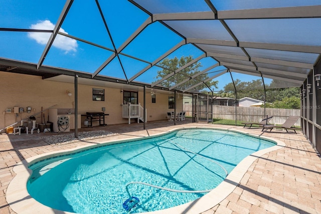 630 Kirkland Cir, Dunedin, FL 34698 - view of pool featuring a patio area and a lanai