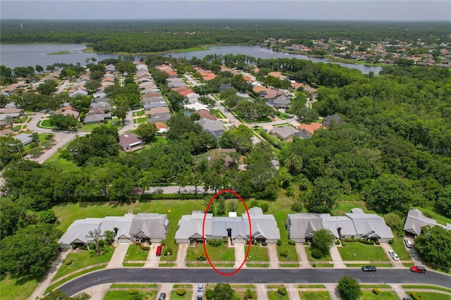 1401 Camelot Ct, Palm Harbor, FL 34684 - aerial perspective of suburban area with a nearby body of water