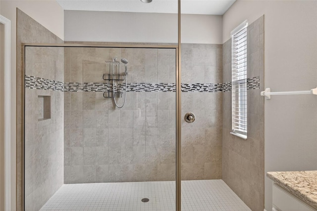 7570 Sweeter Tide Trl, Wesley Chapel, FL 33545 - full bathroom featuring a stall shower and vanity