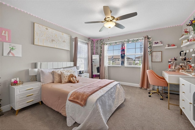 7570 Sweeter Tide Trl, Wesley Chapel, FL 33545 - bedroom featuring light carpet and ceiling fan