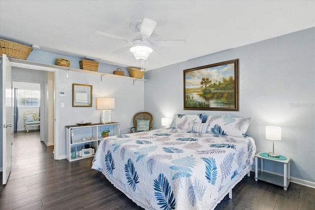 511 1st St, Cedar Key, FL 32625 - bedroom featuring wood finished floors and ceiling fan