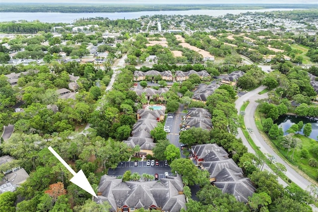 2171 Portofino Pl Unit 27-2725, Palm Harbor, FL 34683 - aerial perspective of suburban area featuring a nearby body of water