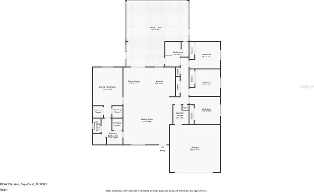 28 SW 21st Ave, Cape Coral, FL 33991 - home floor plan