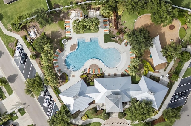 12004 Legacy Bright St, Riverview, FL 33578 - drone / aerial view of a pool