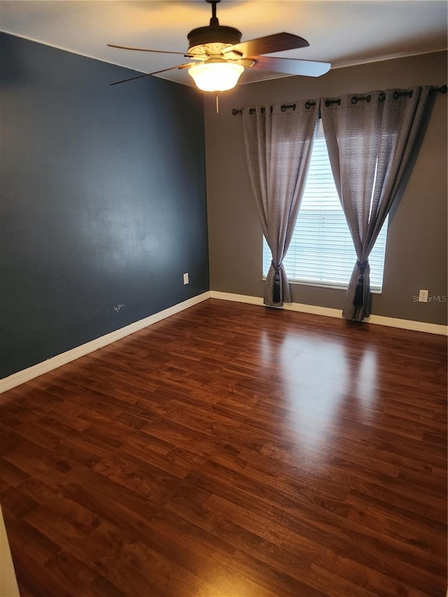 373 Intrepid Way, Indialantic, FL 32903 - spare room featuring a ceiling fan, wood finished floors, and baseboards