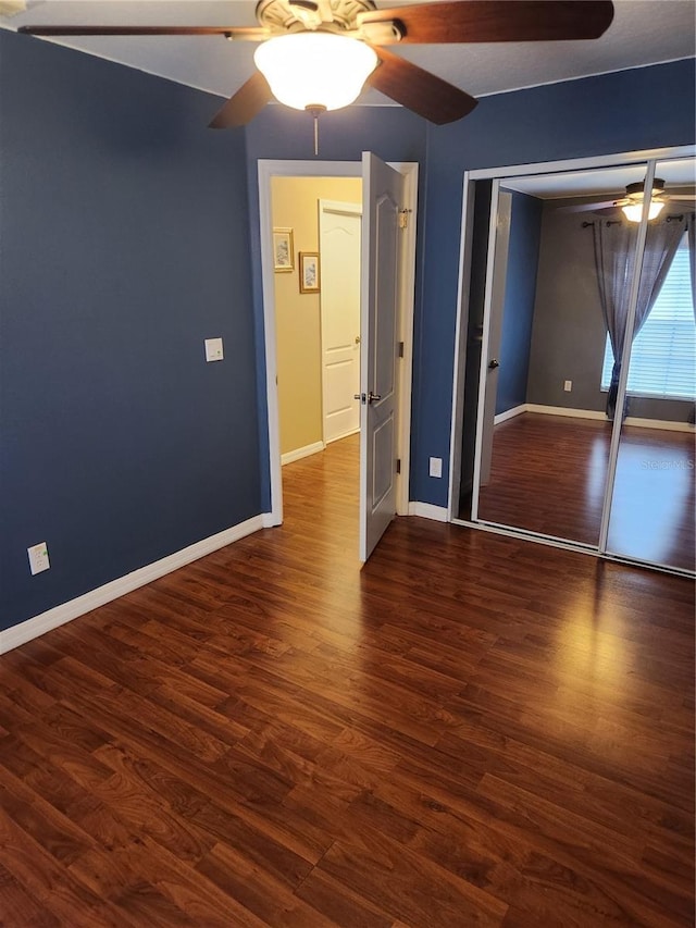 373 Intrepid Way, Indialantic, FL 32903 - spare room with a ceiling fan, baseboards, and wood finished floors