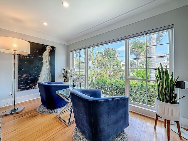 301 23rd Ave NE, Saint Petersburg, FL 33704 - living area with hardwood / wood-style flooring and recessed lighting