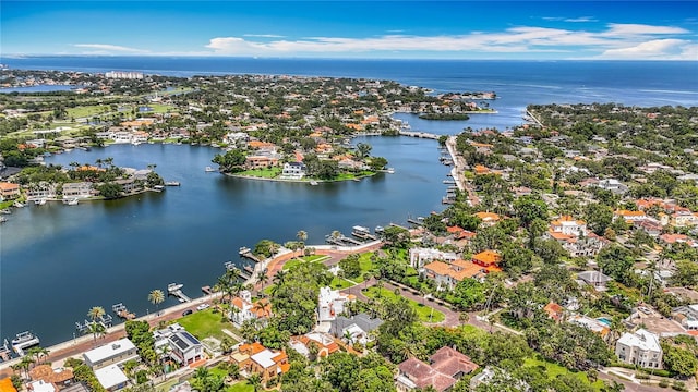 301 23rd Ave NE, Saint Petersburg, FL 33704 - aerial perspective of suburban area featuring a nearby body of water