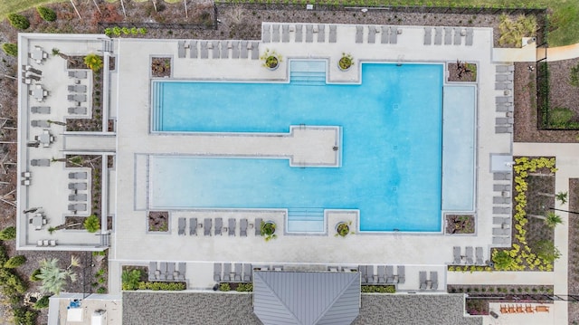 36414 Well Hill Way, Zephyrhills, FL 33541 - aerial view of a pool area
