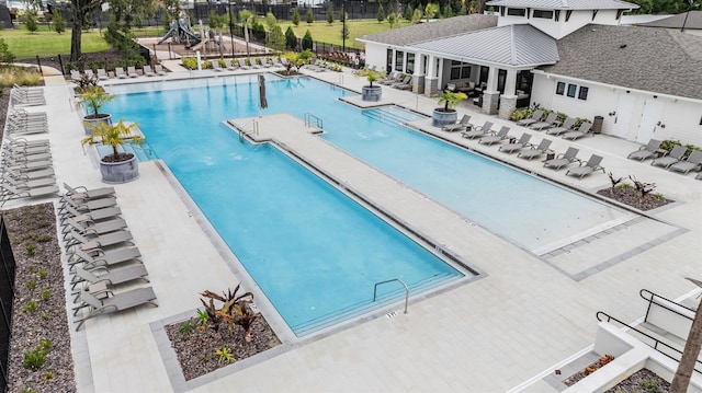 36414 Well Hill Way, Zephyrhills, FL 33541 - community pool with a patio area