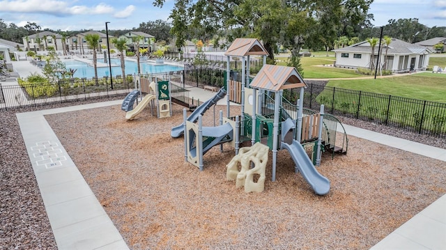 36414 Well Hill Way, Zephyrhills, FL 33541 - community playground with a residential view and a community pool