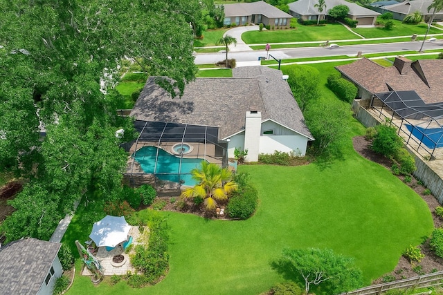2806 Fairway View Dr, Valrico, FL 33596 - aerial perspective of suburban area with a pool