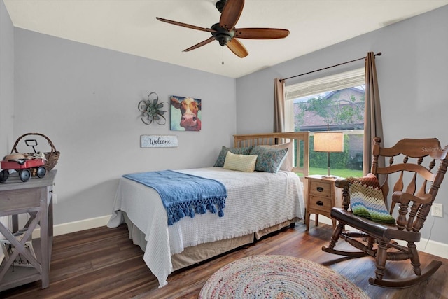 2806 Fairway View Dr, Valrico, FL 33596 - bedroom with wood finished floors and ceiling fan