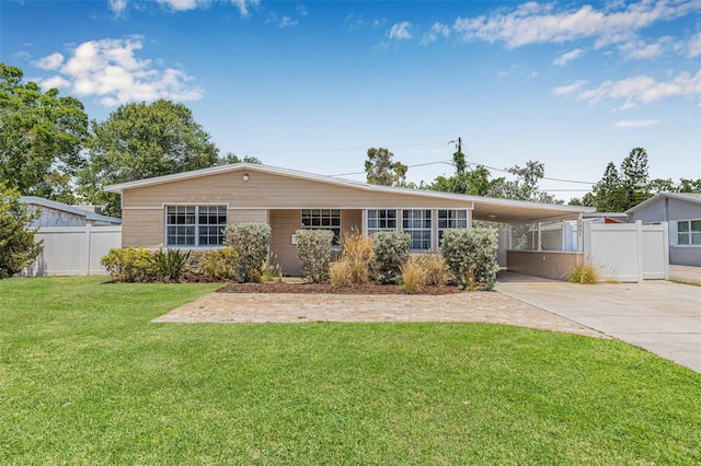 2861 Pinellas Point Dr S, Saint Petersburg, FL 33712 - view of front of house with an attached carport and concrete driveway