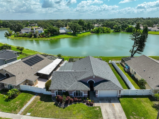 2021 Elk Spring Dr, Brandon, FL 33511 - aerial perspective of suburban area with a large body of water