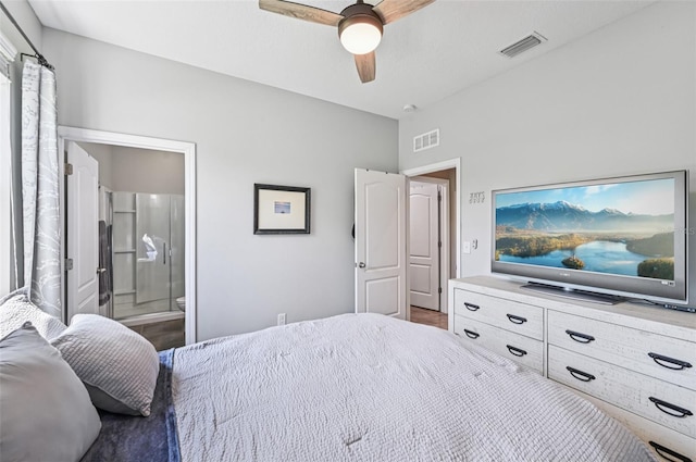 4151 Little Gap Loop, Ellenton, FL 34222 - bedroom featuring ceiling fan, ensuite bathroom, and wood finished floors