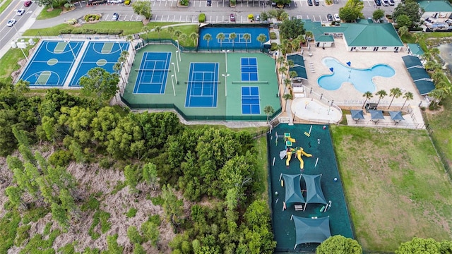 3318 Woodland Brook Way, Wesley Chapel, FL 33543 - aerial view of a pool area