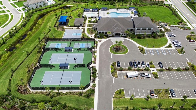 3318 Woodland Brook Way, Wesley Chapel, FL 33543 - drone / aerial view of a pool area