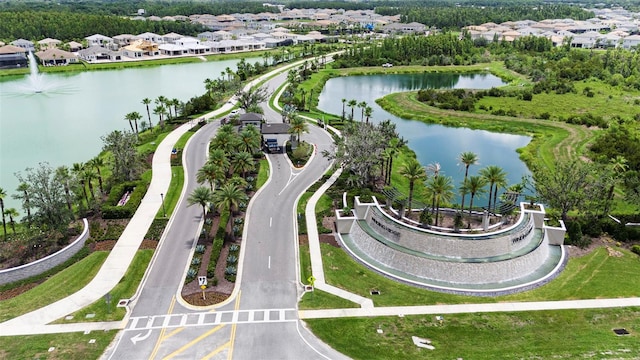 3318 Woodland Brook Way, Wesley Chapel, FL 33543 - aerial view of residential area featuring a nearby body of water