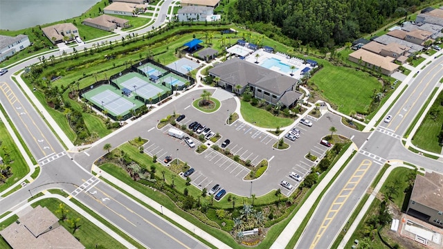 3318 Woodland Brook Way, Wesley Chapel, FL 33543 - aerial overview of property's location featuring a pool