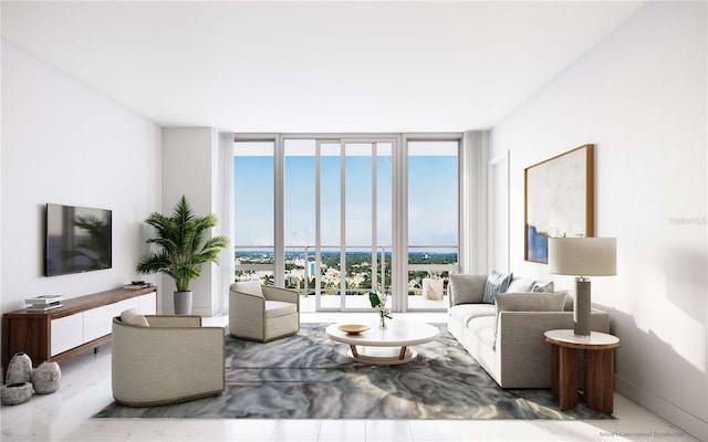 400 Central Ave Unit 2705, Saint Petersburg, FL 33701 - living room featuring expansive windows