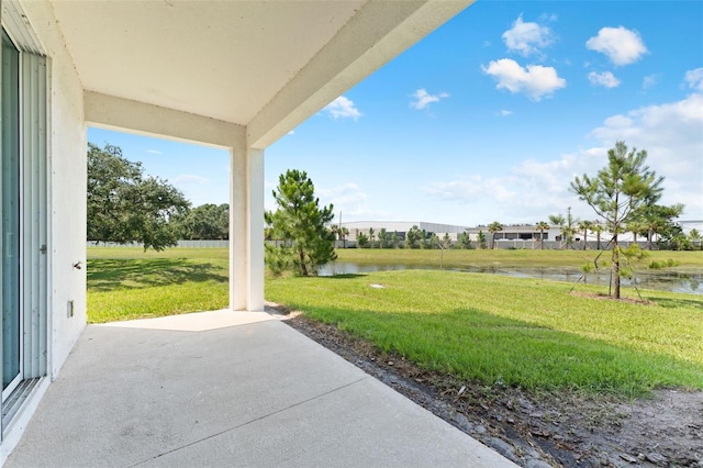 308 Mangrove Shade Cir, Apollo Beach, FL 33572 - view of patio / terrace with a water view
