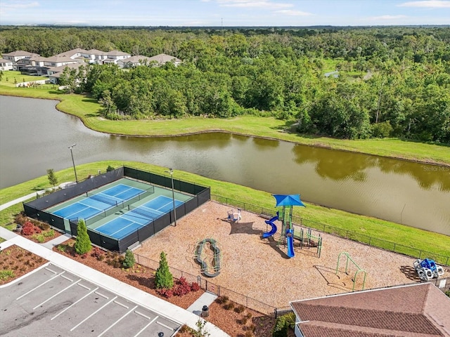 13157 Peachleaf Ave, Riverview, FL 33579 - bird's eye view of a forest and a nearby body of water