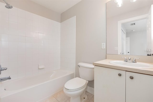 10966 Winter Crest Dr, Riverview, FL 33569 - bathroom featuring vanity,  shower combination, and tile patterned floors