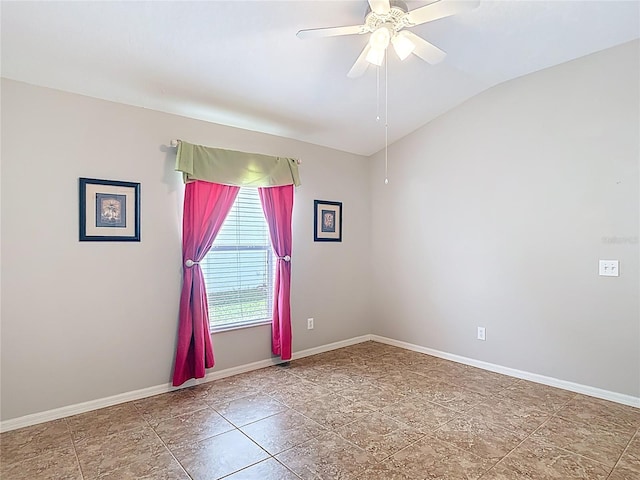 3824 Duke Firth St, Land O Lakes, FL 34638 - unfurnished room featuring lofted ceiling and ceiling fan