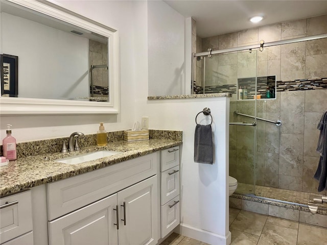 100 Bluff View Dr Unit 115C, Belleair Bluffs, FL 33770 - full bath with vanity, a shower stall, and recessed lighting