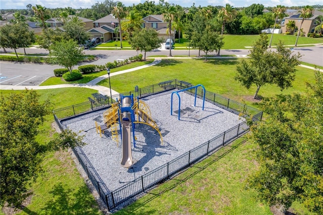 2022 Hawks View Dr, Ruskin, FL 33570 - communal playground featuring a residential view
