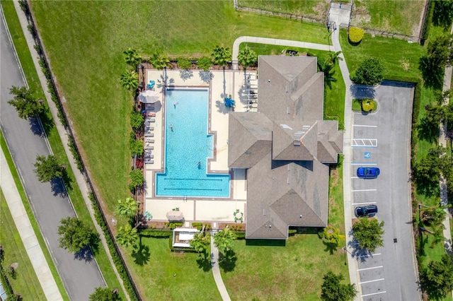 2022 Hawks View Dr, Ruskin, FL 33570 - aerial view of a pool area