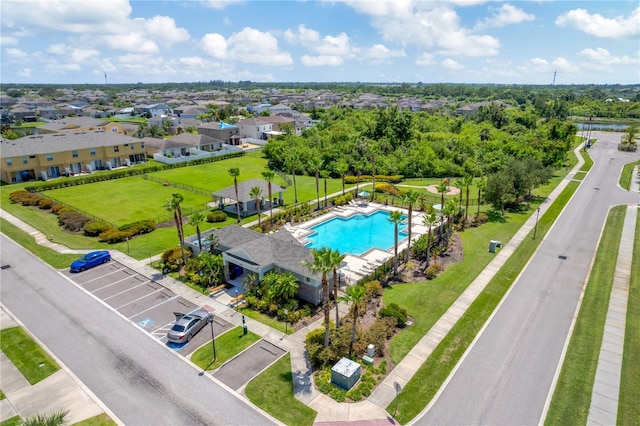 2022 Hawks View Dr, Ruskin, FL 33570 - drone / aerial view of a pool area