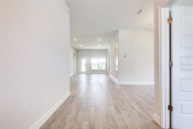 16425 66th Ln E, Parrish, FL 34219 - hall with baseboards, light wood-type flooring, and recessed lighting