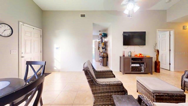 22798 Penny Loop, Land O Lakes, FL 34639 - living area featuring a ceiling fan and light tile patterned floors