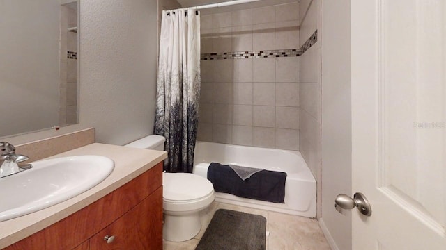 22798 Penny Loop, Land O Lakes, FL 34639 - full bath with shower / bath combination with curtain, toilet, vanity, and tile patterned flooring