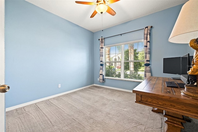 11434 Leland Groves Dr, Riverview, FL 33579 - office featuring carpet flooring and ceiling fan