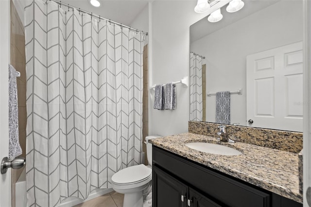 11434 Leland Groves Dr, Riverview, FL 33579 - full bathroom with vanity, a shower with shower curtain, and tile patterned flooring