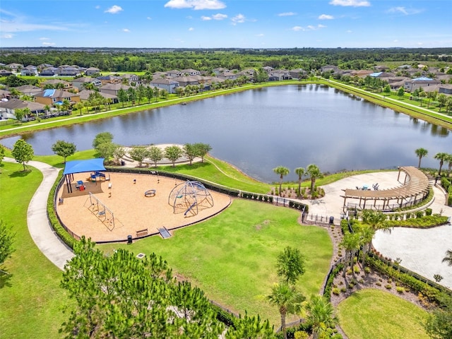 11434 Leland Groves Dr, Riverview, FL 33579 - aerial perspective of suburban area featuring a large body of water