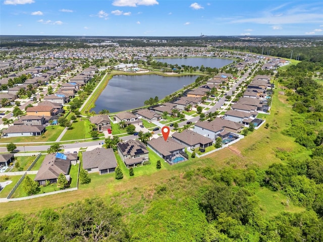 11434 Leland Groves Dr, Riverview, FL 33579 - aerial perspective of suburban area featuring a large body of water