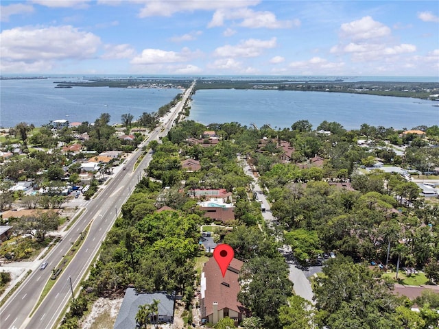 7705 4th Ave W, Bradenton, FL 34209 - aerial view of residential area featuring a highway and a large body of water