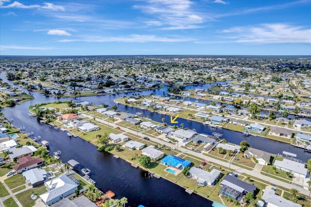 551 Lindley Ter, Port Charlotte, FL 33952 - aerial view of residential area featuring a large body of water