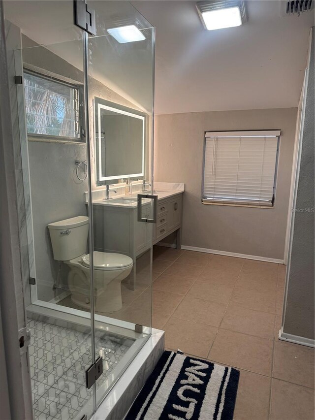 551 Lindley Ter, Port Charlotte, FL 33952 - full bathroom with toilet, tile patterned flooring, vanity, and baseboards