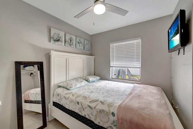 551 Lindley Ter, Port Charlotte, FL 33952 - bedroom featuring ceiling fan and light tile patterned floors