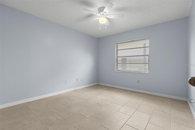 14164 Fennsbury Dr, Tampa, FL 33624 - unfurnished room featuring a textured ceiling, ceiling fan, and baseboards