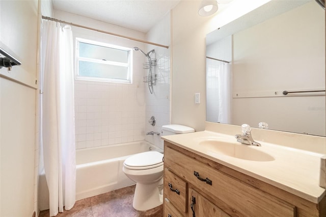 201 W New York Ave, Orange City, FL 32763 - bathroom with vanity, shower / bathtub combination with curtain, and tile patterned floors