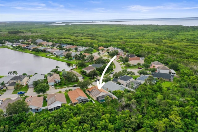 826 Addison Dr NE, Saint Petersburg, FL 33716 - aerial view of residential area with a nearby body of water and a heavily wooded area