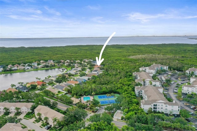 826 Addison Dr NE, Saint Petersburg, FL 33716 - aerial overview of property's location featuring a nearby body of water and nearby suburban area